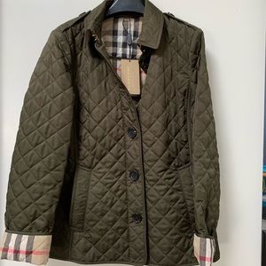 burberry • new olive ashurst coat / jacket small
